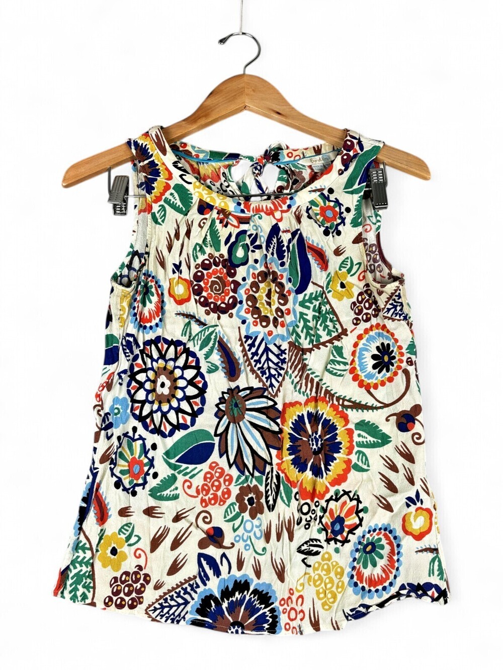 Boden Floral Tie-Back Sleeveless Top Size 6